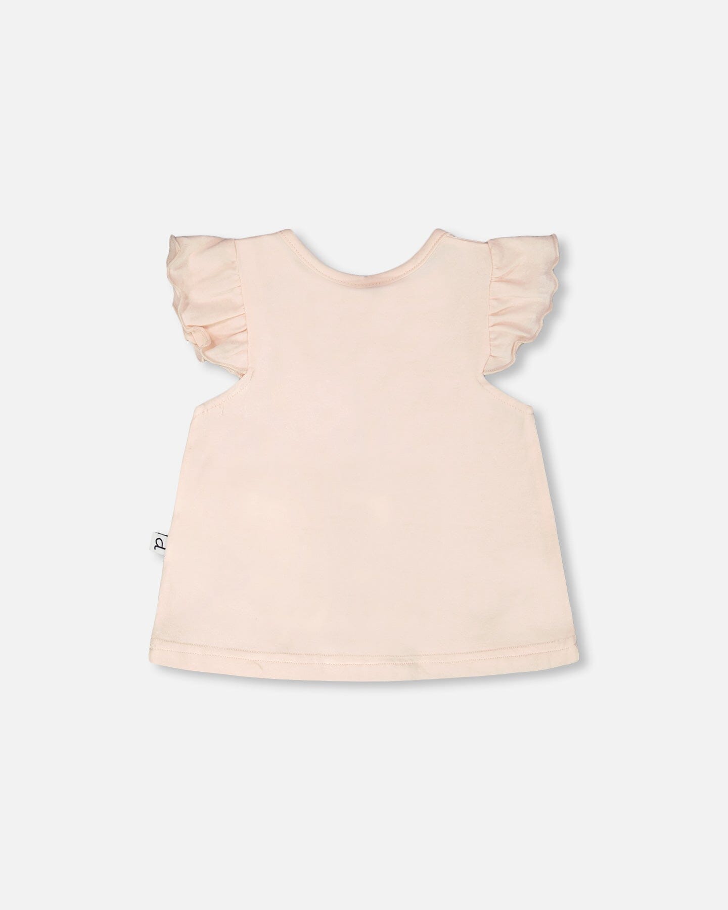 Organic Cotton Jersey Top And Short Set Peach And Peach Animal Print-2