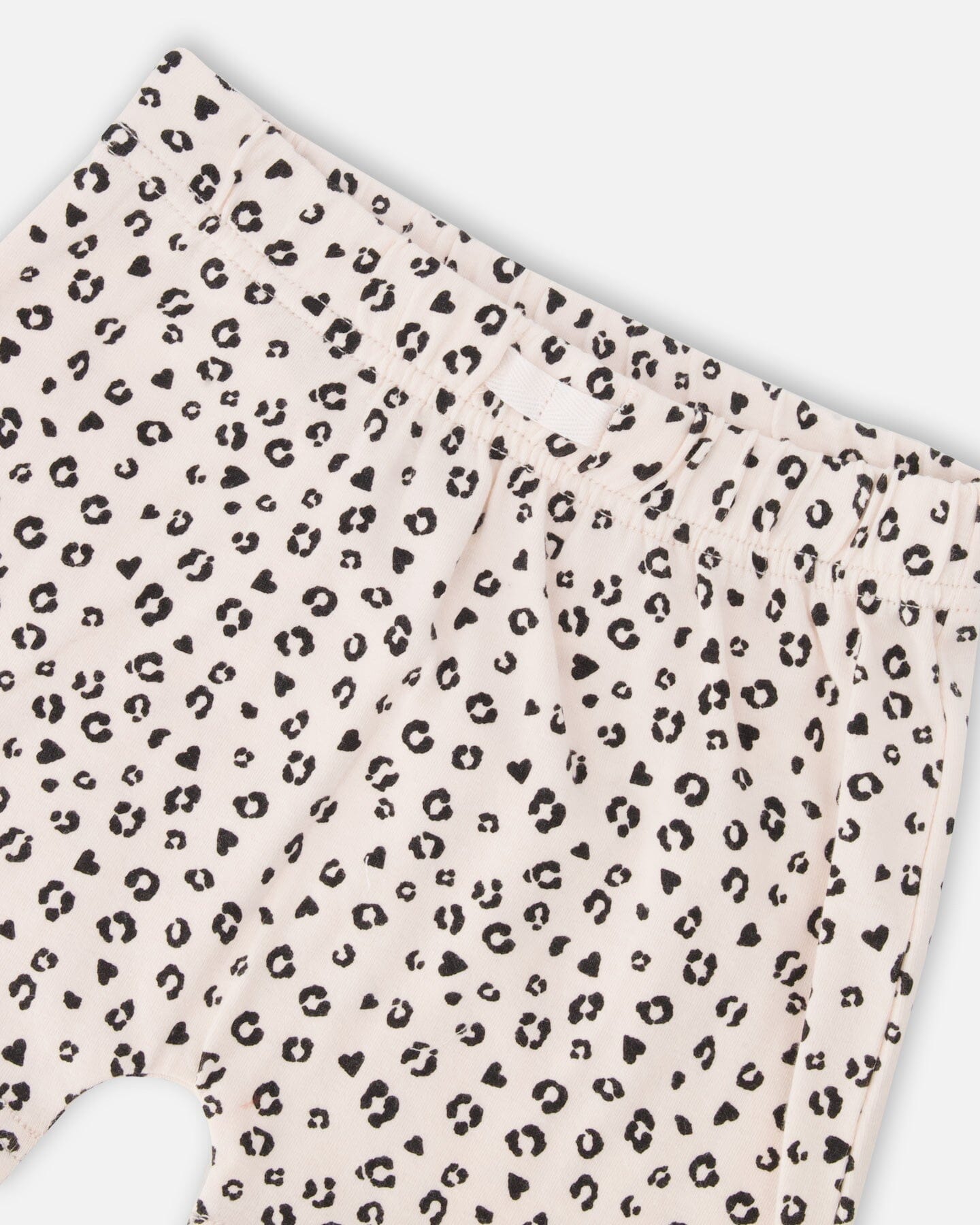 Organic Cotton Jersey Top And Short Set Peach And Peach Animal Print-4