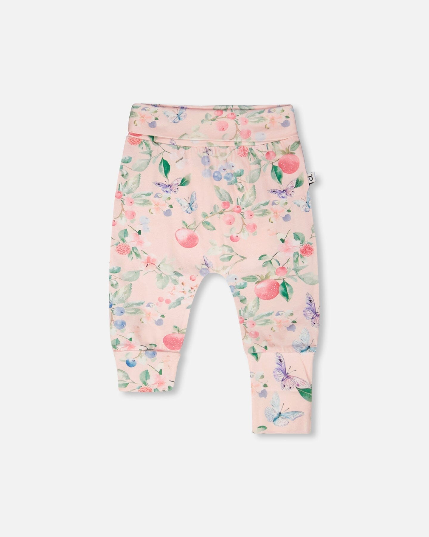 2 Pack Cotton Jersey Evolutive Pants Pink Printed Berries And White Strawberry Print