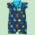 AnnLoren Spaceship Boys Romper Toddler Short Sleeve Cotton-0